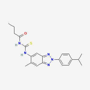 N-({[2-(4-isopropylphenyl)-6-methyl-2H-1,2,3-benzotriazol-5-yl]amino}carbonothioyl)butanamide