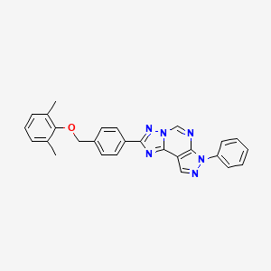 2-{4-[(2,6-dimethylphenoxy)methyl]phenyl}-7-phenyl-7H-pyrazolo[4,3-e][1,2,4]triazolo[1,5-c]pyrimidine