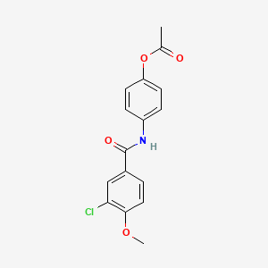 molecular formula C16H14ClNO4 B4808180 4-[(3-chloro-4-methoxybenzoyl)amino]phenyl acetate 