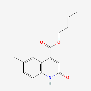 molecular formula C15H17NO3 B4808203 butyl 2-hydroxy-6-methyl-4-quinolinecarboxylate 