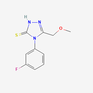 molecular formula C10H10FN3OS B4808226 4-(3-fluorophenyl)-5-(methoxymethyl)-4H-1,2,4-triazole-3-thiol 