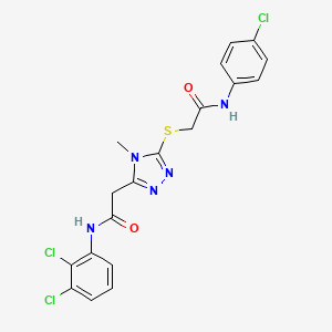 2-[5-({2-[(4-chlorophenyl)amino]-2-oxoethyl}sulfanyl)-4-methyl-4H-1,2,4-triazol-3-yl]-N-(2,3-dichlorophenyl)acetamide