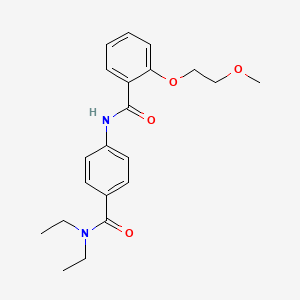 N-{4-[(diethylamino)carbonyl]phenyl}-2-(2-methoxyethoxy)benzamide