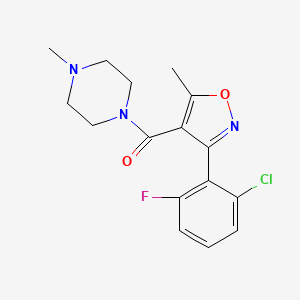 1-[3-(2-CHLORO-6-FLUOROPHENYL)-5-METHYL-1,2-OXAZOLE-4-CARBONYL]-4-METHYLPIPERAZINE