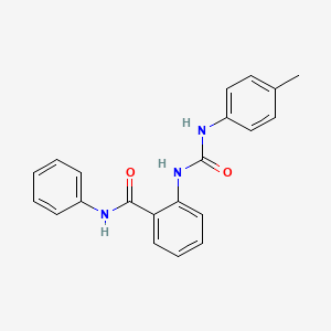 molecular formula C21H19N3O2 B4808269 2-({[(4-methylphenyl)amino]carbonyl}amino)-N-phenylbenzamide 