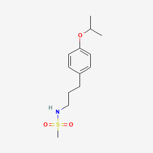 molecular formula C13H21NO3S B4808276 N-[3-(4-isopropoxyphenyl)propyl]methanesulfonamide 