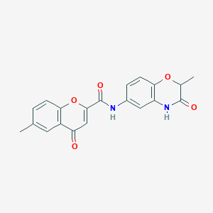 6-methyl-N-(2-methyl-3-oxo-3,4-dihydro-2H-1,4-benzoxazin-6-yl)-4-oxo-4H-chromene-2-carboxamide