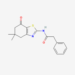 N-(5,5-dimethyl-7-oxo-4,5,6,7-tetrahydro-1,3-benzothiazol-2-yl)-2-phenylacetamide