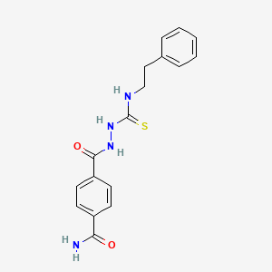 4-[(2-{[(2-phenylethyl)amino]carbonothioyl}hydrazino)carbonyl]benzamide