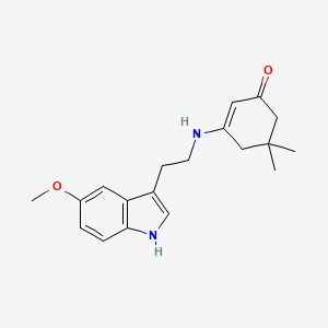 3-{[2-(5-methoxy-1H-indol-3-yl)ethyl]amino}-5,5-dimethylcyclohex-2-en-1-one