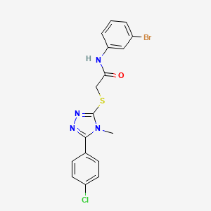 N-(3-bromophenyl)-2-{[5-(4-chlorophenyl)-4-methyl-4H-1,2,4-triazol-3-yl]sulfanyl}acetamide