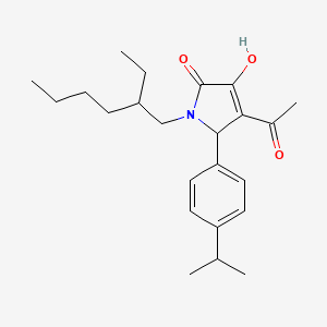 molecular formula C23H33NO3 B4808381 4-acetyl-1-(2-ethylhexyl)-3-hydroxy-5-(4-isopropylphenyl)-1,5-dihydro-2H-pyrrol-2-one 