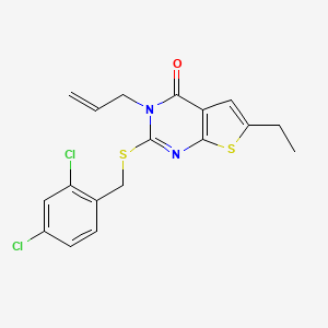 3-allyl-2-[(2,4-dichlorobenzyl)thio]-6-ethylthieno[2,3-d]pyrimidin-4(3H)-one