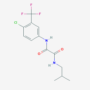 molecular formula C13H14ClF3N2O2 B4808403 N-[4-chloro-3-(trifluoromethyl)phenyl]-N'-isobutylethanediamide 