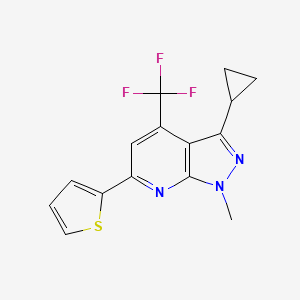 3-cyclopropyl-1-methyl-6-(2-thienyl)-4-(trifluoromethyl)-1H-pyrazolo[3,4-b]pyridine