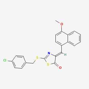 2-[(4-chlorobenzyl)thio]-4-[(4-methoxy-1-naphthyl)methylene]-1,3-thiazol-5(4H)-one