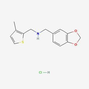 (1,3-benzodioxol-5-ylmethyl)[(3-methyl-2-thienyl)methyl]amine hydrochloride