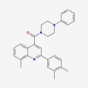 2-(3,4-dimethylphenyl)-8-methyl-4-[(4-phenyl-1-piperazinyl)carbonyl]quinoline