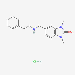 molecular formula C18H26ClN3O B4808541 5-({[2-(1-cyclohexen-1-yl)ethyl]amino}methyl)-1,3-dimethyl-1,3-dihydro-2H-benzimidazol-2-one hydrochloride 