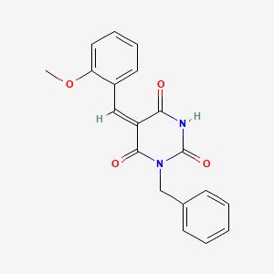 molecular formula C19H16N2O4 B4808547 1-benzyl-5-(2-methoxybenzylidene)-2,4,6(1H,3H,5H)-pyrimidinetrione 