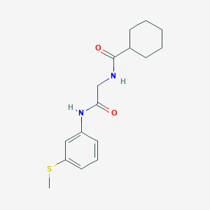 N-(2-{[3-(methylthio)phenyl]amino}-2-oxoethyl)cyclohexanecarboxamide