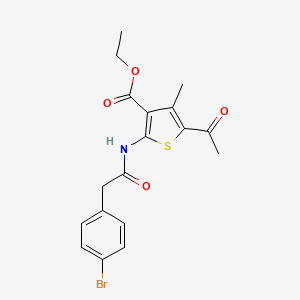 ethyl 5-acetyl-2-{[(4-bromophenyl)acetyl]amino}-4-methyl-3-thiophenecarboxylate