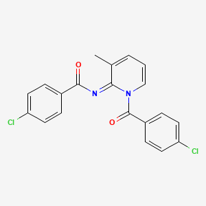 4-chloro-N-[1-(4-chlorobenzoyl)-3-methyl-2(1H)-pyridinylidene]benzamide