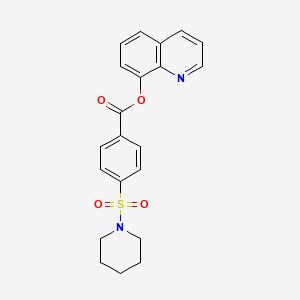 molecular formula C21H20N2O4S B4808579 8-quinolinyl 4-(1-piperidinylsulfonyl)benzoate 