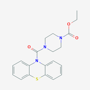 molecular formula C20H21N3O3S B480858 ethyl 4-(10H-phenothiazin-10-ylcarbonyl)-1-piperazinecarboxylate CAS No. 432497-13-7