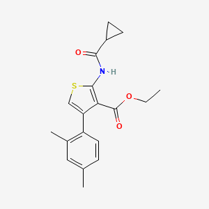 molecular formula C19H21NO3S B4808625 ethyl 2-[(cyclopropylcarbonyl)amino]-4-(2,4-dimethylphenyl)-3-thiophenecarboxylate 