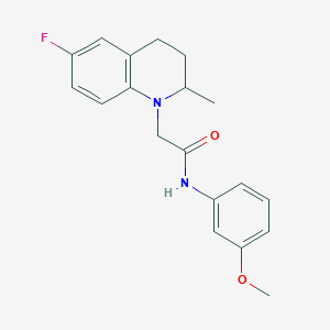 2-(6-fluoro-2-methyl-3,4-dihydroquinolin-1(2H)-yl)-N-(3-methoxyphenyl)acetamide