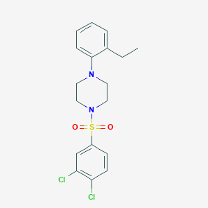 molecular formula C18H20Cl2N2O2S B4808640 1-[(3,4-dichlorophenyl)sulfonyl]-4-(2-ethylphenyl)piperazine 