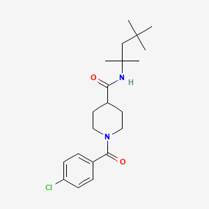 1-(4-chlorobenzoyl)-N-(2,4,4-trimethylpentan-2-yl)piperidine-4-carboxamide