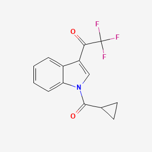 molecular formula C14H10F3NO2 B4808651 1-[1-(cyclopropylcarbonyl)-1H-indol-3-yl]-2,2,2-trifluoroethanone 