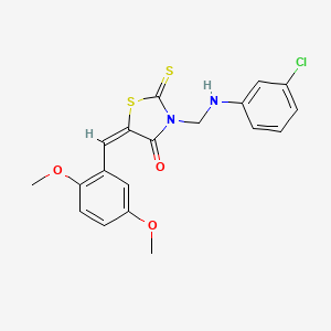 3-{[(3-chlorophenyl)amino]methyl}-5-(2,5-dimethoxybenzylidene)-2-thioxo-1,3-thiazolidin-4-one