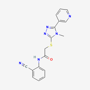 N-(2-cyanophenyl)-2-{[4-methyl-5-(pyridin-3-yl)-4H-1,2,4-triazol-3-yl]sulfanyl}acetamide