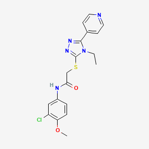 N-(3-chloro-4-methoxyphenyl)-2-{[4-ethyl-5-(pyridin-4-yl)-4H-1,2,4-triazol-3-yl]sulfanyl}acetamide