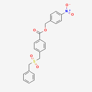 molecular formula C22H19NO6S B4808695 4-nitrobenzyl 4-[(benzylsulfonyl)methyl]benzoate 