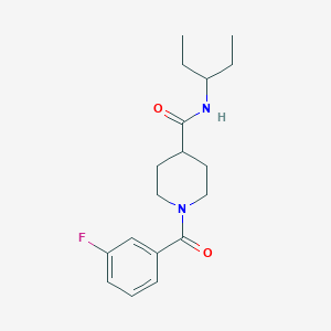 1-(3-FLUOROBENZOYL)-N-(PENTAN-3-YL)PIPERIDINE-4-CARBOXAMIDE