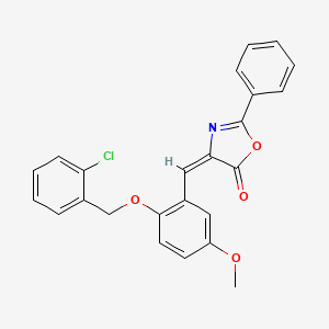 4-{2-[(2-chlorobenzyl)oxy]-5-methoxybenzylidene}-2-phenyl-1,3-oxazol-5(4H)-one