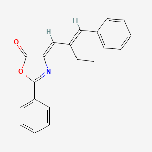 4-(2-ethyl-3-phenyl-2-propen-1-ylidene)-2-phenyl-1,3-oxazol-5(4H)-one