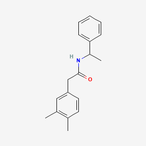 molecular formula C18H21NO B4808731 2-(3,4-dimethylphenyl)-N-(1-phenylethyl)acetamide 