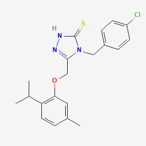 4-(4-chlorobenzyl)-5-[(2-isopropyl-5-methylphenoxy)methyl]-4H-1,2,4-triazole-3-thiol