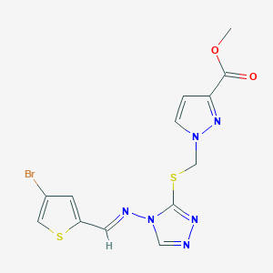 methyl 1-{[(4-{[(4-bromo-2-thienyl)methylene]amino}-4H-1,2,4-triazol-3-yl)thio]methyl}-1H-pyrazole-3-carboxylate