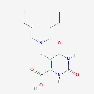 5-[(dibutylamino)methyl]-2,6-dioxo-1,2,3,6-tetrahydro-4-pyrimidinecarboxylic acid