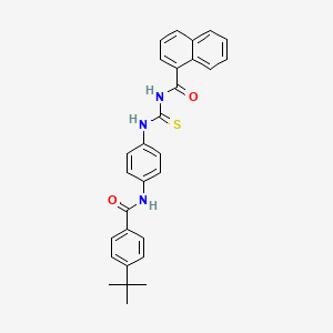 N-[({4-[(4-tert-butylbenzoyl)amino]phenyl}amino)carbonothioyl]-1-naphthamide