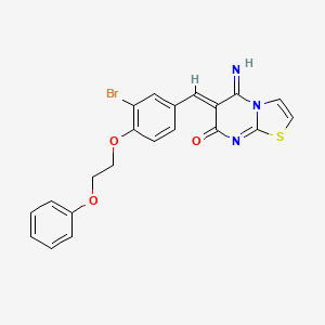 6-[3-bromo-4-(2-phenoxyethoxy)benzylidene]-5-imino-5,6-dihydro-7H-[1,3]thiazolo[3,2-a]pyrimidin-7-one