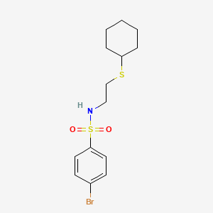 molecular formula C14H20BrNO2S2 B4808847 4-bromo-N-[2-(cyclohexylthio)ethyl]benzenesulfonamide 