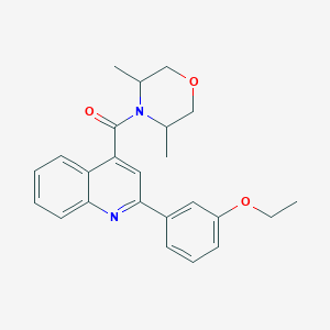 molecular formula C24H26N2O3 B4808856 4-[(3,5-dimethyl-4-morpholinyl)carbonyl]-2-(3-ethoxyphenyl)quinoline 