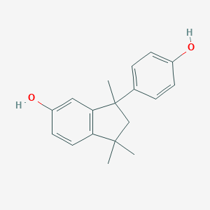 molecular formula C18H20O2 B048089 1H-Inden-5-ol, 2,3-dihydro-3-(4-hydroxyphenyl)-1,1,3-trimethyl- CAS No. 10527-11-4